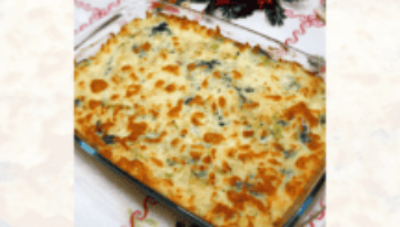 Bacalhau com espinafres e queijo